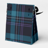 Benutzerdefinierte Danke Blau-Schwarz-Kariert Geschenkschachtel (Rückseite)