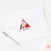 Benutzerdefinierte "Danke"-Rose Dreieckiger Aufkleber (Umschlag)