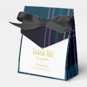 Benutzerdefinierte Dankeschön Blau-Schwarzes Karom Geschenkschachtel (Vorderseite)