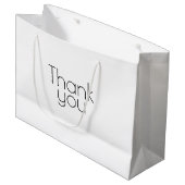 Benutzerdefinierte Dankeschön-Geschenktasche im gr Große Geschenktüte (Vorderseite Schrägansicht)