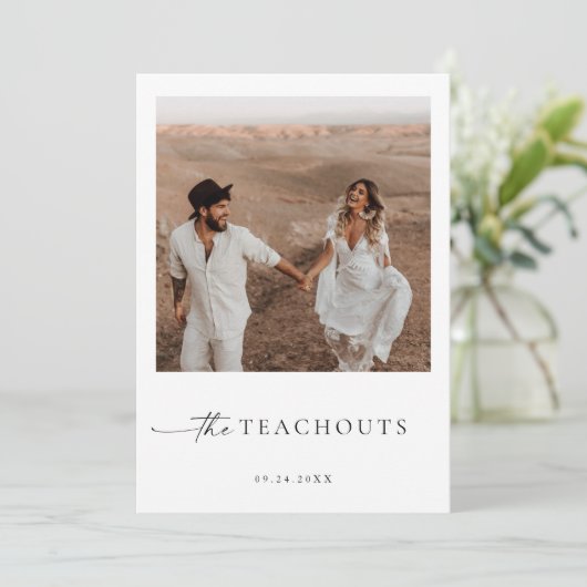 Benutzerdefinierte Dankeschön-Karte Einladung (Stehend Vorderseite)