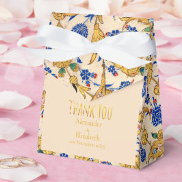 Benutzerdefinierte Danksagung vintage gold blaue B Geschenkschachtel