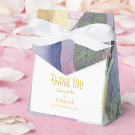 Benutzerdefinierte Danksagung Wasserfarbe Schwarze Geschenkschachtel