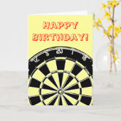 Benutzerdefinierte Dartkarte Geburtstagskarte Karte (Gelbe Blume)