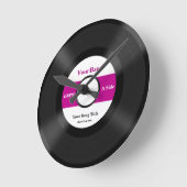 Benutzerdefinierte Datensatzpersonalisierung Runde Wanduhr (Winkel)