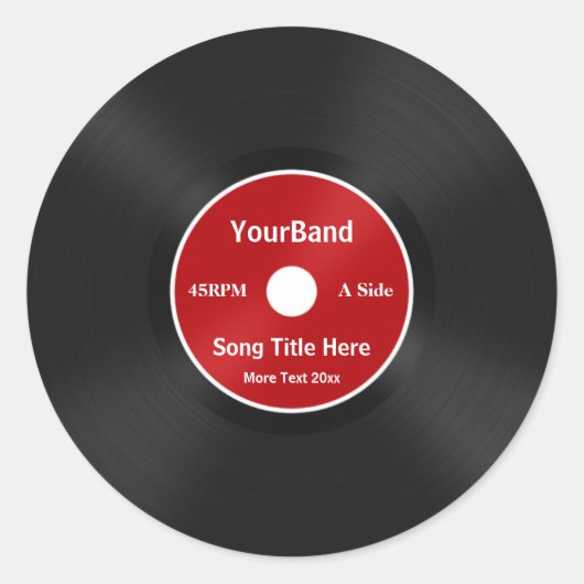 Benutzerdefinierte Datensatzpersonalisierung Runder Aufkleber (Vorderseite)