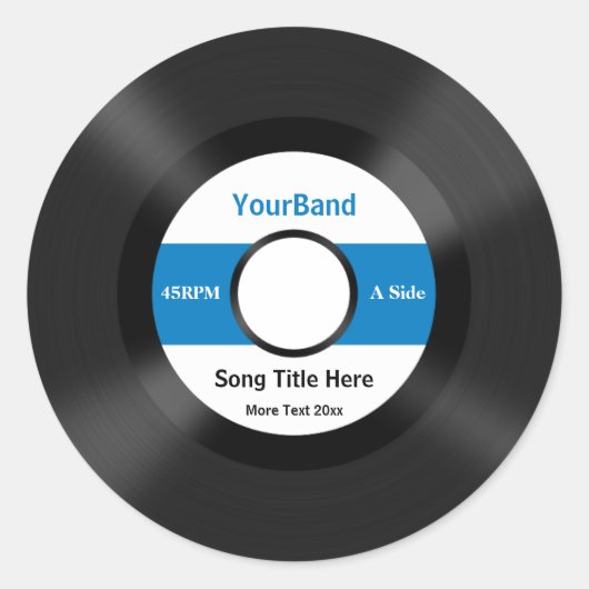 Benutzerdefinierte Datensatzpersonalisierung Runder Aufkleber (Vorderseite)