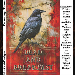 Benutzerdefinierte „Dead and Breakfast“ gruselige  Seidenpapier