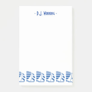 Benutzerdefinierte Deco Blue Rennsegelboote Haftno Post-it Klebezettel