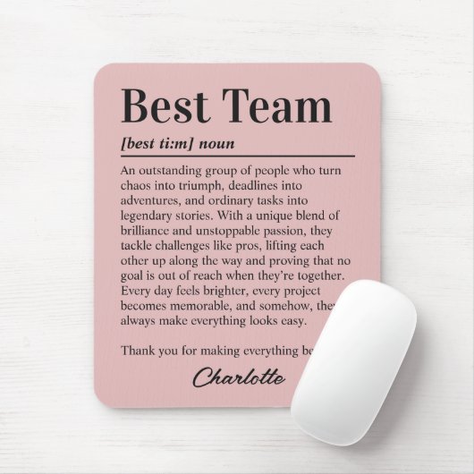 Benutzerdefinierte Definition der besten Mannschaf Mousepad (Mit Mouse)