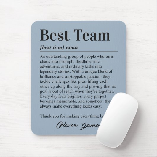 Benutzerdefinierte Definition der besten Teamarbei Mousepad (Mit Mouse)