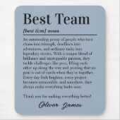 Benutzerdefinierte Definition der besten Teamarbei Mousepad (Vorne)