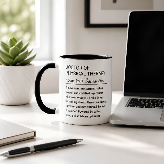 Benutzerdefinierte Definition des Doktors der Phys Kaffeetasse