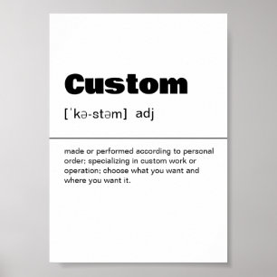 Benutzerdefinierte Definition Print - Personalisie Poster