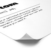 Benutzerdefinierte Definition Print - Personalisie Poster (Ecke)