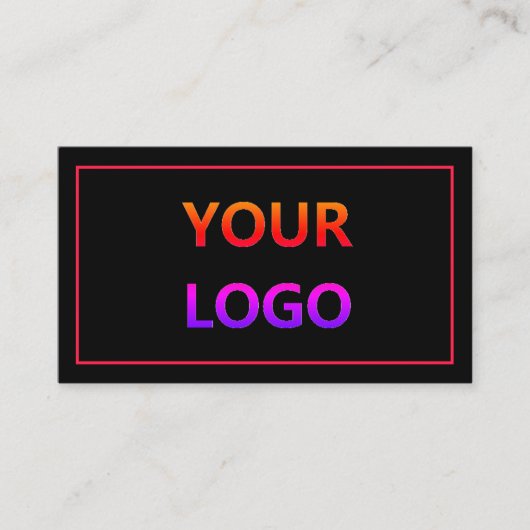 Benutzerdefinierte Design-Visitenkarte Schwarz - F Visitenkarte (Vorderseite)