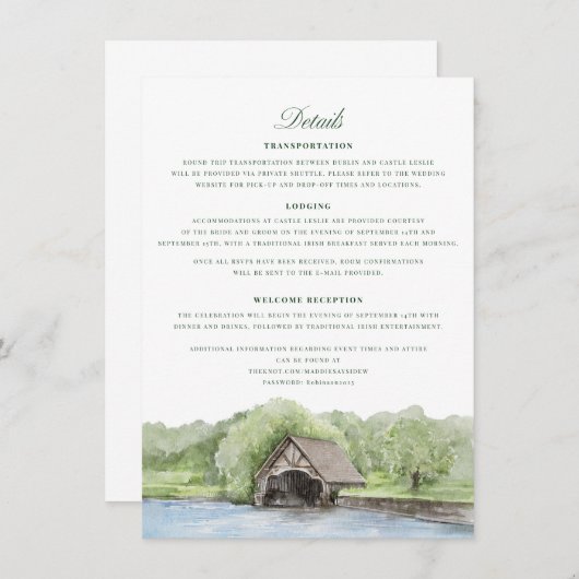 Benutzerdefinierte Details Begleitkarte (Vorne/Hinten)