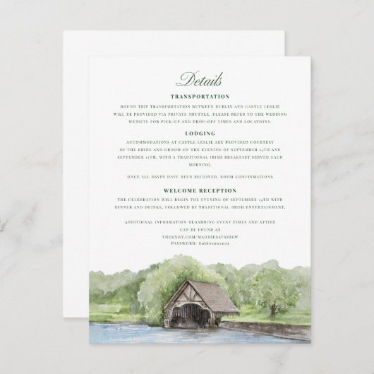 Benutzerdefinierte Details Begleitkarte (Vorne/Hinten)