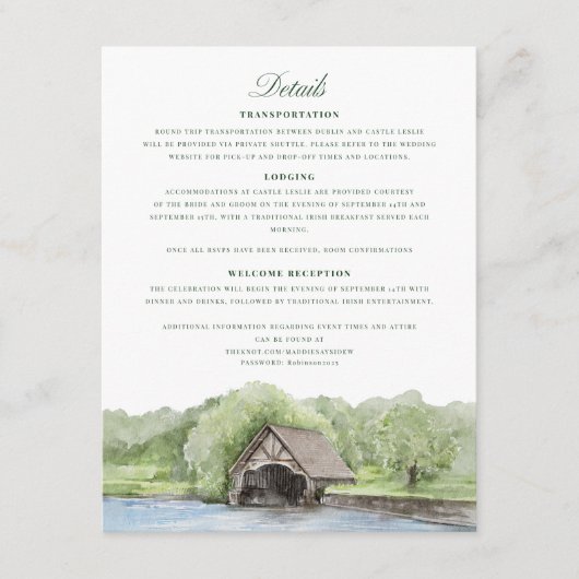 Benutzerdefinierte Details Begleitkarte (Vorderseite)