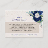 Benutzerdefinierte Details zu Royal Blue und Ivory Begleitkarte (Vorderseite)