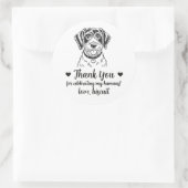 Benutzerdefinierte Deutsche Pointer-Hund-Hochzeits Runder Aufkleber (Tasche)