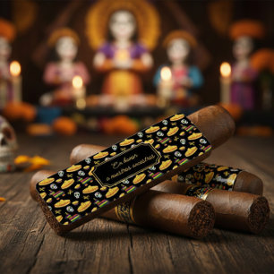 Benutzerdefinierte Día de los Muertos Zigarrenhüll