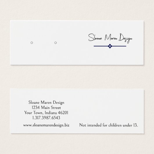 Benutzerdefinierte Diamant Mini-Post/StuhlEarring- (Vorne & Hinten)