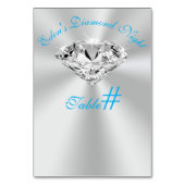 Benutzerdefinierte Diamant-Tischkarten für jeden F Tischnummer (Vorderseite)