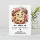Benutzerdefinierte digitale Cookies Geburtstag Einladung (Stehend Vorderseite)