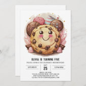 Benutzerdefinierte digitale Cookies Geburtstag Einladung (Vorne/Hinten)