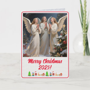 Benutzerdefinierte digitale Weihnachtsengel-Malere Karte