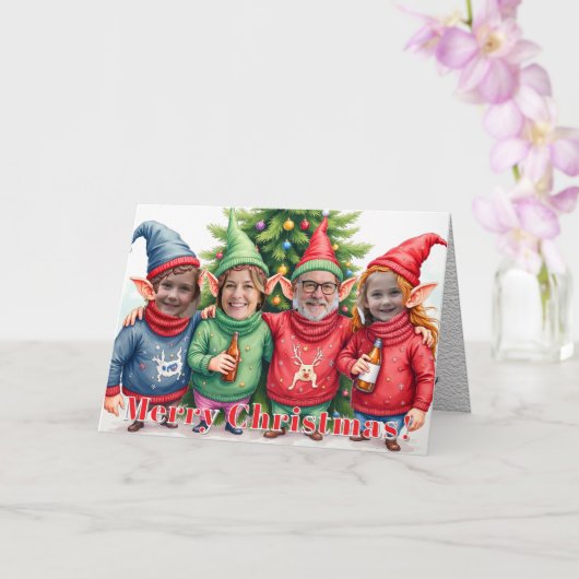 Benutzerdefinierte digitale Weihnachtskarte: Fügen Karte (Orchidee)