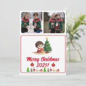 Benutzerdefinierte digitale Weihnachtskarte im tra Karte (Stehend Vorderseite)
