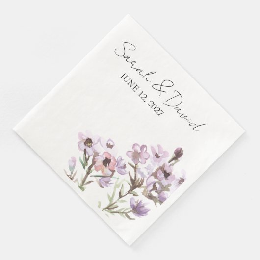 Benutzerdefinierte Dinner-Serviette Elegante lila Serviette (Ecke)