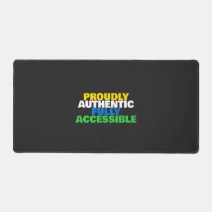 Benutzerdefinierte Disability Pride-Typografie Sch Schreibtischunterlage