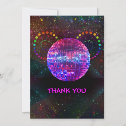 Benutzerdefinierte Disco-Party Einladung - Editier (Rückseite)