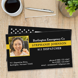 Benutzerdefinierte Dispatcher-Foto-Gold-Notdienstl Visitenkarte