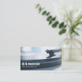 Benutzerdefinierte DJ-Turntable-Visitenkarte Visitenkarte (Stehend Vorderseite)