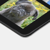 Benutzerdefinierte Dog-Fotos auf schwarz Schreibtischunterlage (Ecke)