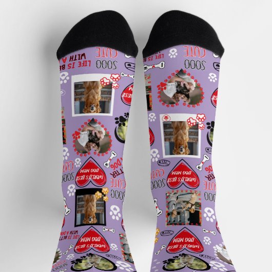 Benutzerdefinierte Dog-Gesichtssocken, Personalisi Socken (Oben)