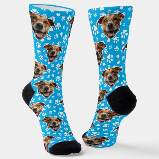 Benutzerdefinierte Dog-Gesichtssocken Socken (Gewinkelt)