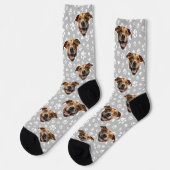 Benutzerdefinierte Dog-Gesichtssocken Socken (Linkes Detail)
