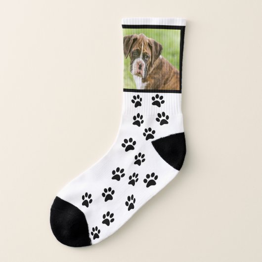 Benutzerdefinierte Dog-Socken - Fun Boxer Dog Socken (Links - Außen)