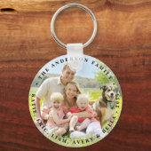 Benutzerdefinierte Doppelseitenfamilie Personalisi Schlüsselanhänger (Vorderseite)