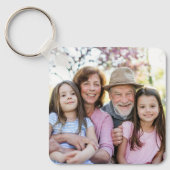 Benutzerdefinierte Doppelseitenfamilie Zwei Fotos Schlüsselanhänger (Vorderseite)