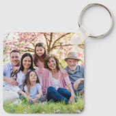 Benutzerdefinierte Doppelseitenfamilie Zwei Fotos Schlüsselanhänger (Rückseite)