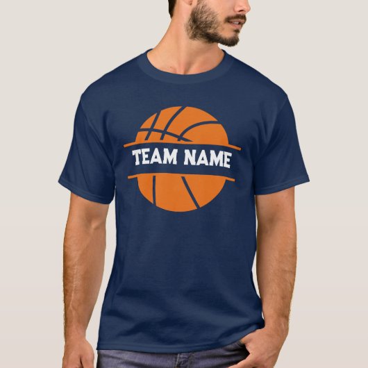 Benutzerdefinierte doppelseitige Basketball-Teamna T-Shirt (Vorderseite)