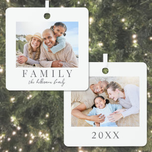 Benutzerdefinierte doppelseitige Familie mit zwei  Ornament Aus Metall
