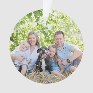 Benutzerdefinierte doppelseitige Familie Zwei-Foto Ornament