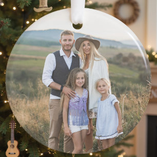 Benutzerdefinierte doppelseitige Familien-Weihnach Ornament